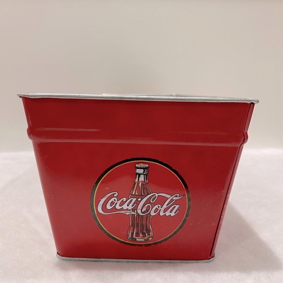 Coca Cola Themed Tin Planter Beverage Tub - Picture 4 of 9